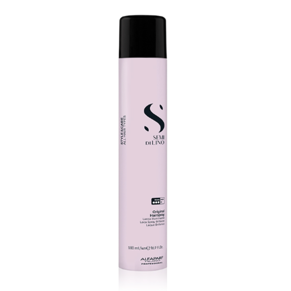 ALFAPARF Milano Semi Di Lino STYLE&CARE Original Hairspray - Stipras fiksācijas matu laka, 500ml