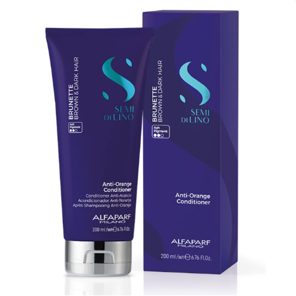 ALFAPARF Milano Semi Di Lino BRUNETTE Anti-Orange Conditioner, 200ml