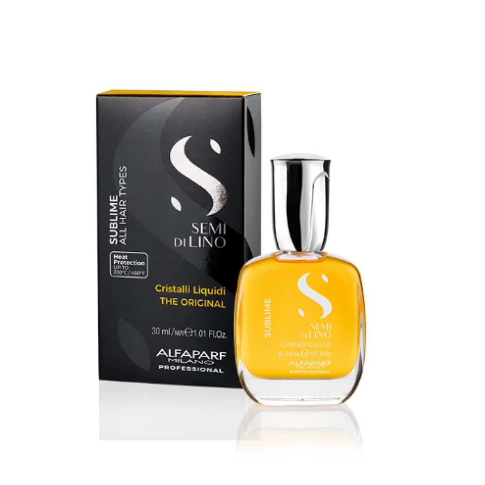 ALFAPARF Milano Semi Di Lino SUBLIME CRISTALLI LIQUIDI - Serums ar termoaizsardzību visiem matu tipiem, 30ml