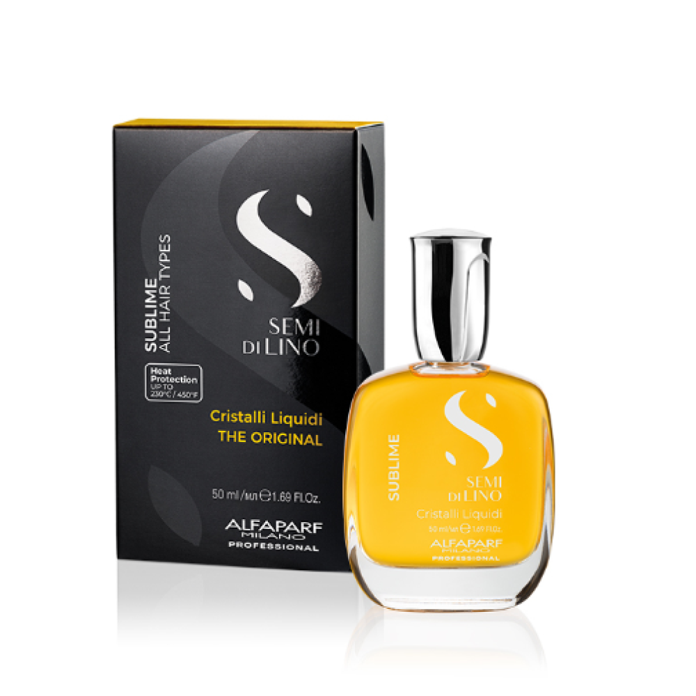ALFAPARF Milano Semi Di Lino SUBLIME CRISTALLI LIQUIDI - Serums ar termoaizsardzību visiem matu tipiem, 50ml