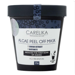 CARELIKA Algea Peel Off Mask Caviar Extract - Plastificējoša maska starojošai un mirdzošai ādai ar melnajiem ikriem, 25gr.