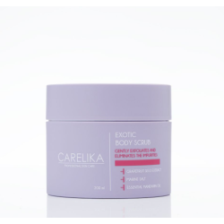 CARELIKA Exotic Body Scrub - Skrubis ķermenim ar greipfrūtu, jūras sāli un ēterisko mandarīnu eļļu, 200ml