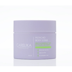 CARELIKA Pistachio Body Scrub - Skrubis ķermenim ar pistācijas sviestu un smalcinātām mandeļu čaulām, 200ml