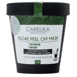 CARELIKA Algea Peel Off Mask Tea Tree Oil - Plastificējoša maska taukainai, kombinētai ādai ar tējas koka eļļu, 25gr.