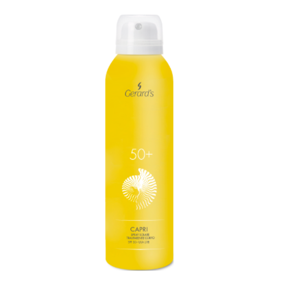 GERARD'S CAPRI Sun Protective Spray - Aizsargsprejs, caurspīdīgs, ķermenim, SPF50+ UVA, UVB, 150ml