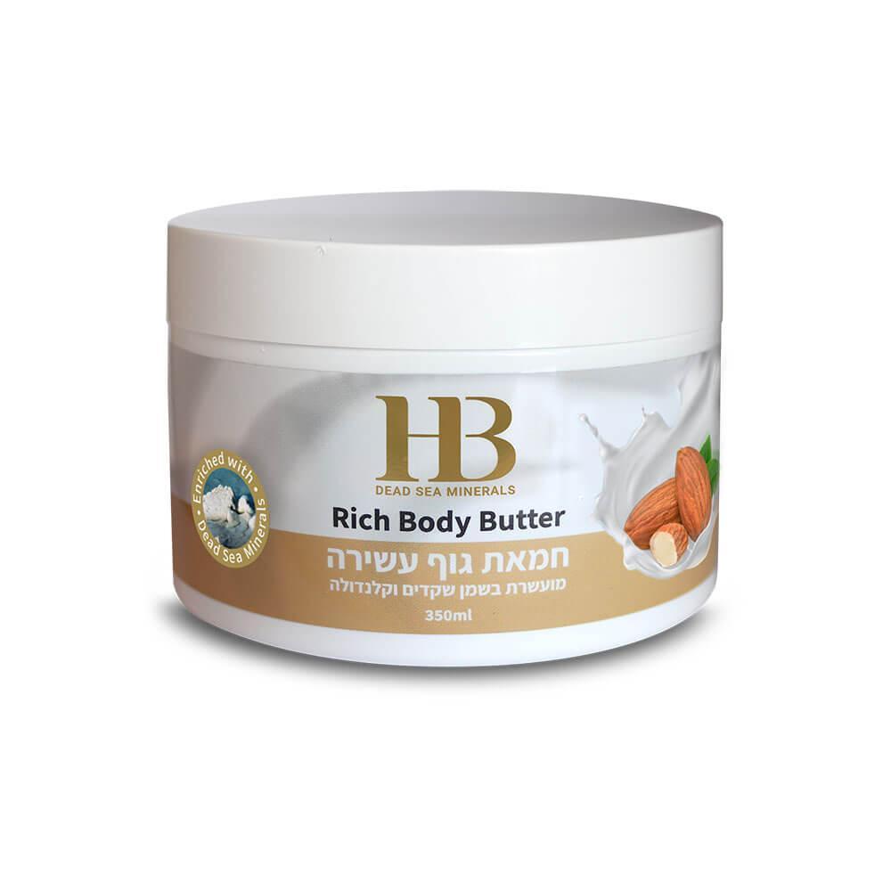 H&B Rich Body Butter - Almond oil and Calendula - Ķermeņa sviests Mandeļu eļļa un Kliņģerīte, 350ml