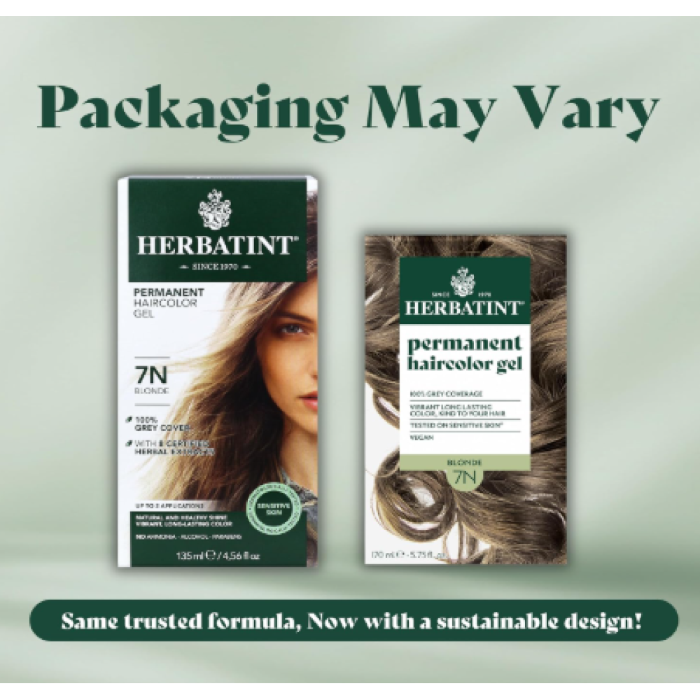 HERBATINT ilgnoturīga, dabīga augu gēlveida matu krāsa - 7N (Blonda)