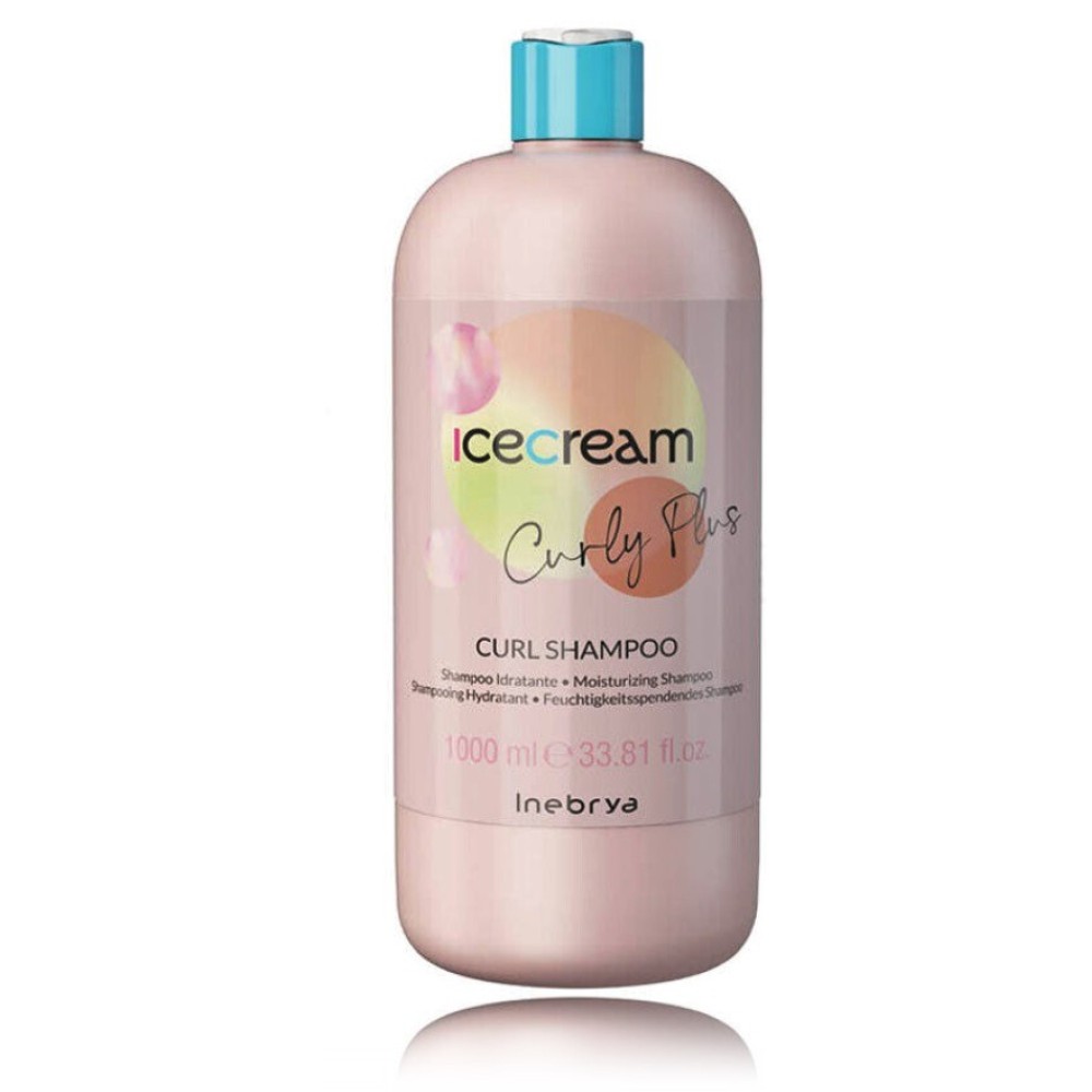 Inebrya Ice Cream Curly Plus Shampoo - Mitrinošs šampūns cirtainiem matiem, 1000ml