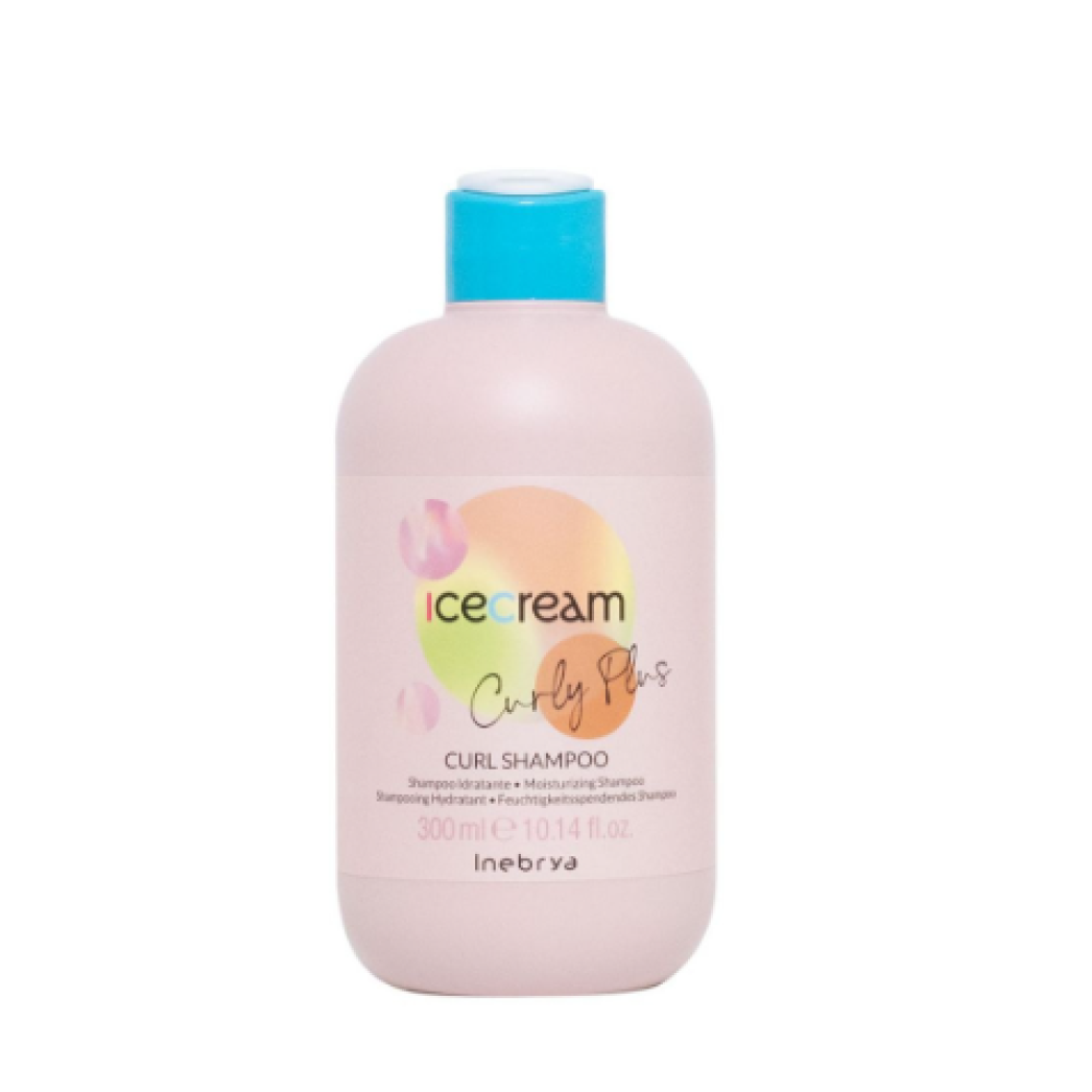 Inebrya Ice Cream Curly Plus Shampoo - Mitrinošs šampūns cirtainiem matiem, 300ml