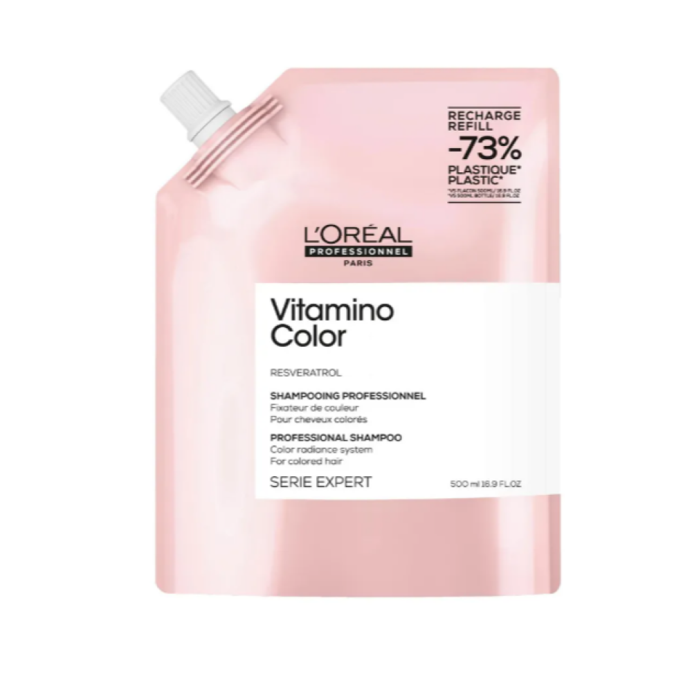 L'Oreal Professionnel Serie Expert Vitamino Color Shampoo - Šampūns krāsotiem matiem, 500ml, REFILL