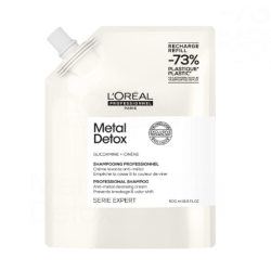 L'Oreal Professionnel Serie Expert Metal Detox Shampoo - Profesionāla krēmveida šampūna sistēma, kas attīra no metāla nogulsnēm, 500ml, REFILL