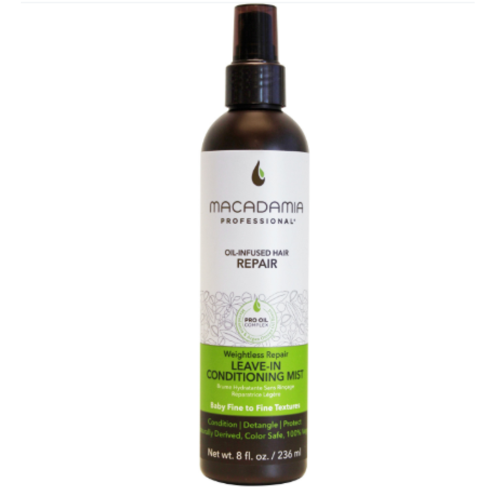 MACADAMIA Weightless Repair Leave-in Conditioner - Mitrinošs neskalojams kondicionieris smalkiem matiem, 236ml