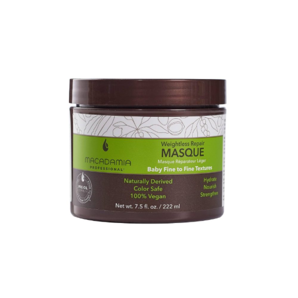 MACADAMIA Weightless Repair Mask - Mitrinoša matu maska smalkiem matiem, 222ml