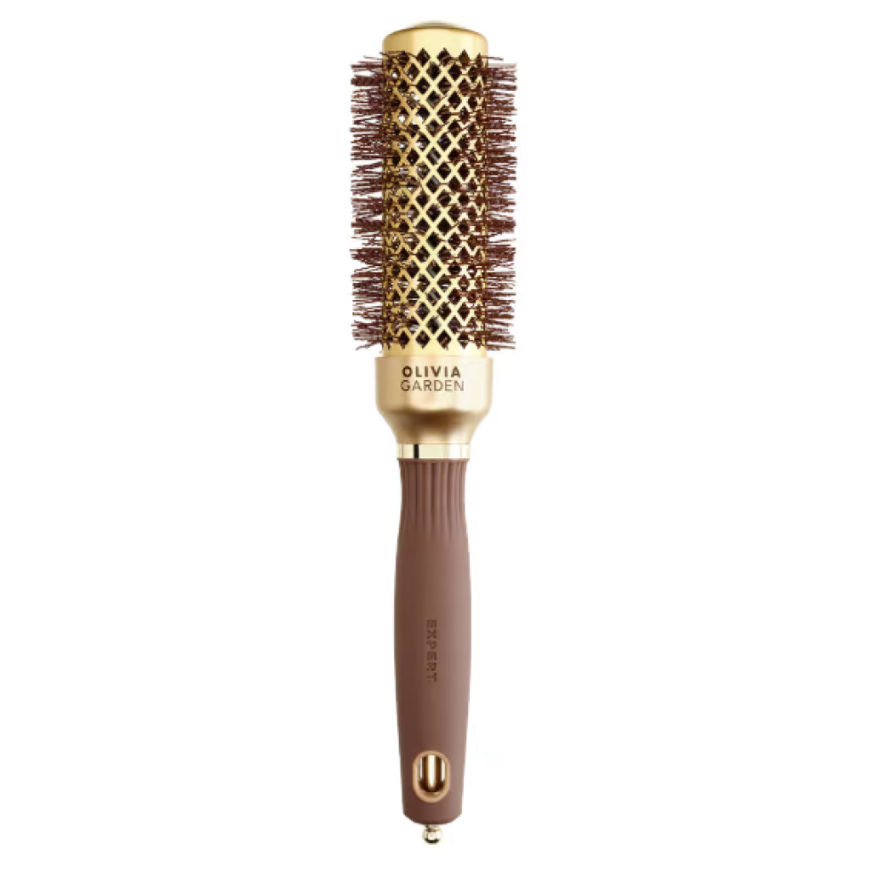 Olivia Garden Expert Blowout Shine Gold hairbrush 35mm - matu suka