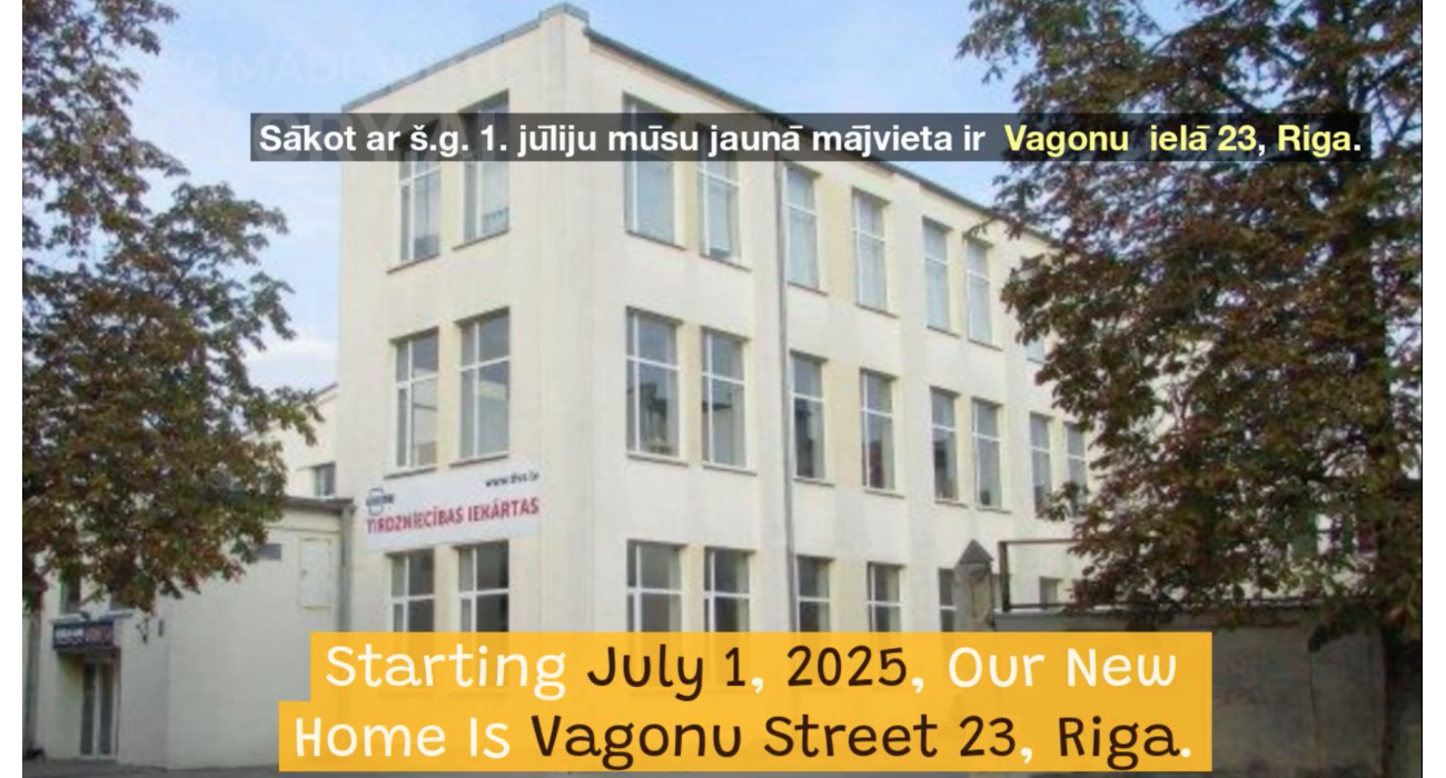 Esam pārcēlušies! Jauna adrese – vēl ērtāka saņemšana!