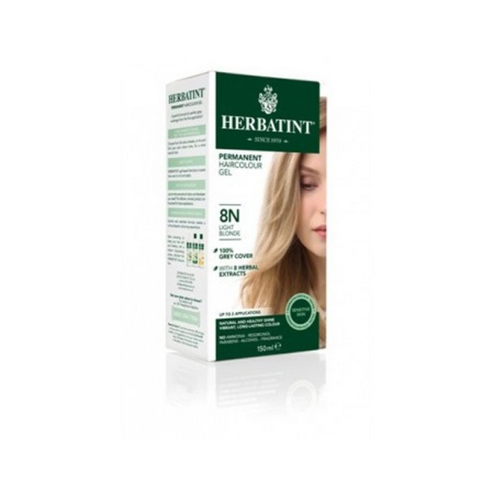 HERBATINT ilgnoturīga, dabīga augu gēlveida matu krāsa - 8N (Gaiši blonda)